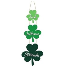 St Patrick's Door Sign Shamrock Wooden Hanging Sign St Patrick's Day
