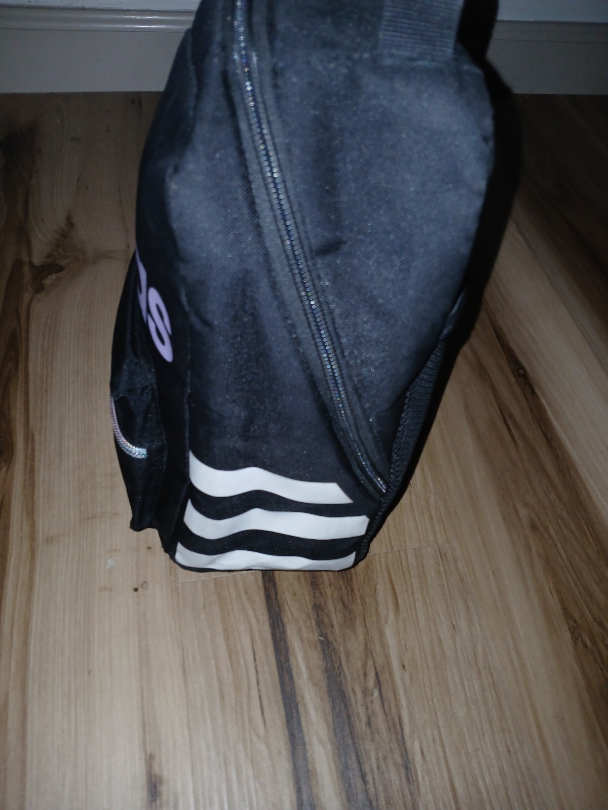 Adidas Linear Mini Backpack Black with Rainbow Lo… - image 4