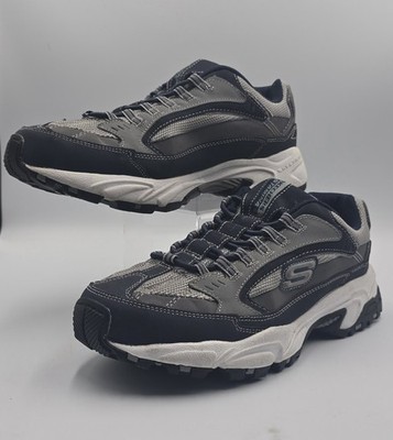 Skechers Mens Stamina Cutback 51919W Blue Gray Running Shoes Sneakers Size 8.5