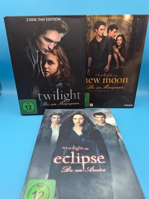 Die Twilight Saga 1-3 DVD Set Komplett 2-Disc Fan Edition Pappschuber Sehr Gut