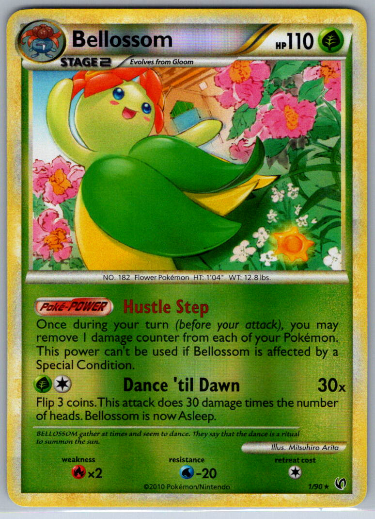 Pokemon Bellossom Reverse Holo Rare HGSS Undaunted 1/90 NM
