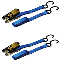 Ratchet Tie-Down Straps (2-Pack) 15 Ft. X 1 In. 1500 Lbs. Heavy Duty