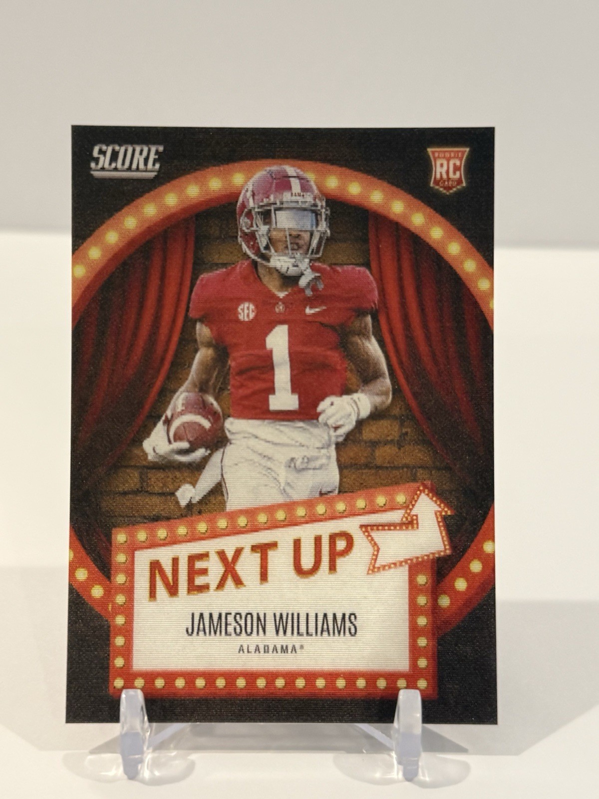 Jameson Williams 2022 Score Next Up CASE HIT SSP #NU-5 (RC) DET LIONS ALABAMA