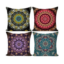 Fashion Bohemian Pattern Throw Pillow Covers Square Decorative Cushion Case f...