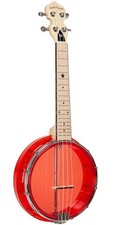 Gold Tone Little Gem Ruby Clear Concert Banjolele Banjo Ukulele with Gig Bag