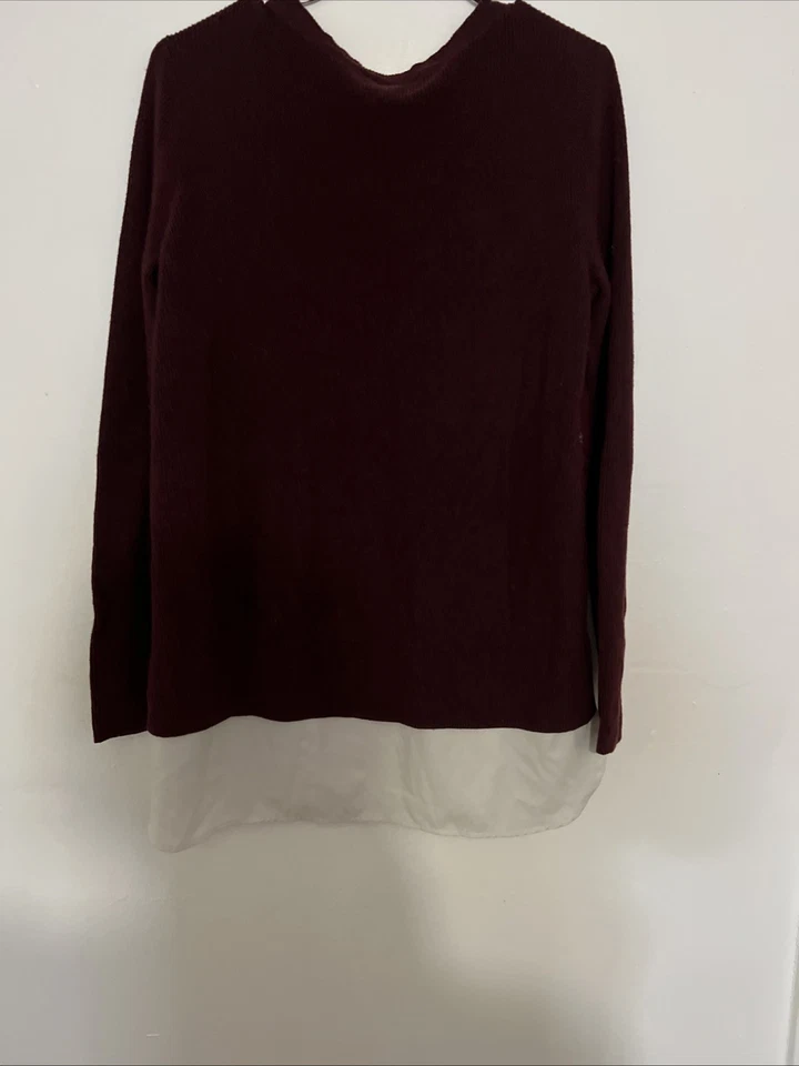 Mujer Nuevo Simply Vera Vera Wang Púrpura Encaje Manga Larga Suéter Talla XL Foto 3 de 4