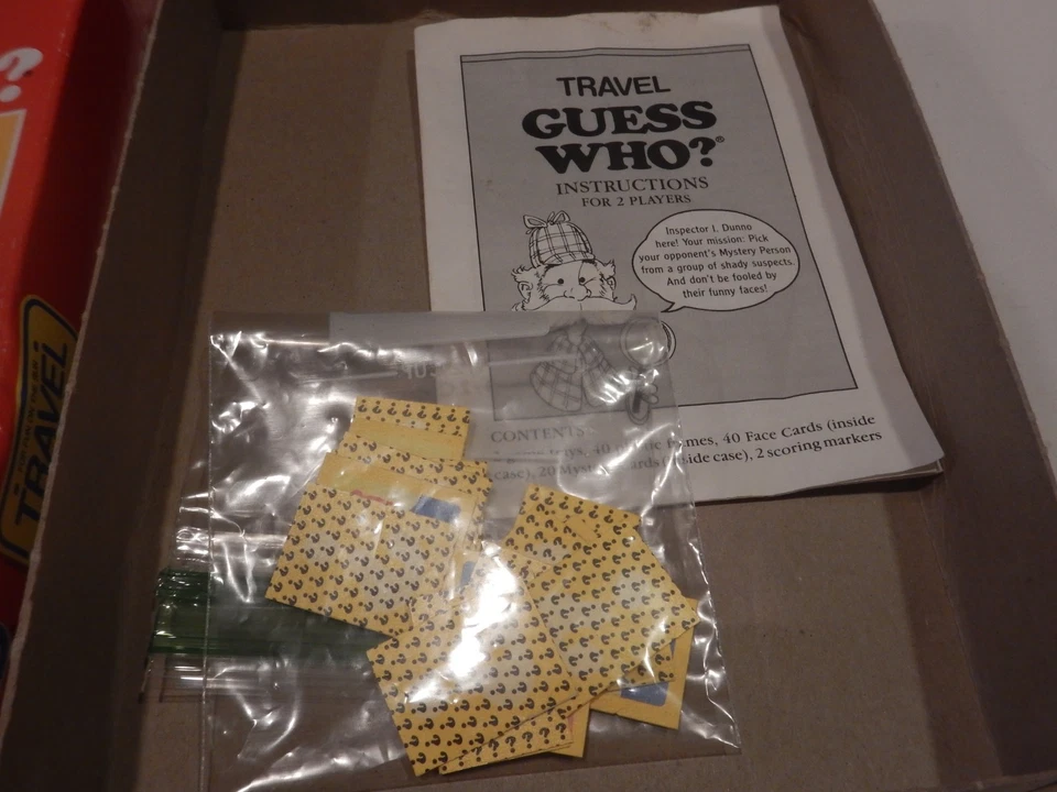 1989 Guess Who Travel Game Milton Bradley Complete w/ Box - Image 3 of 4