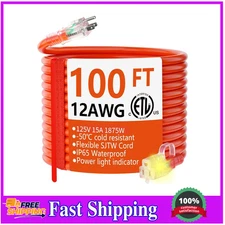 HUANCHAIN 12/3 12AWG Heavy Duty Outdoor Extension Cord 100ft Waterproof