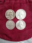 Washington 90% Silver 1964 Quarters, Lot Of 4