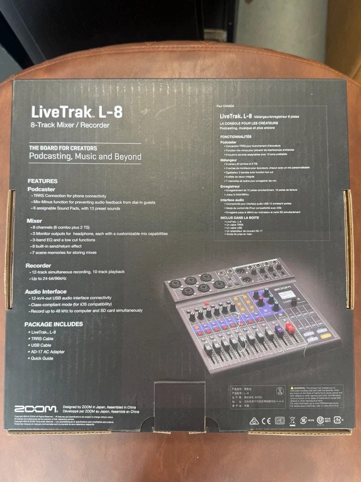 Zoom LiveTrak L-8 Portable 8-Channel Digital Mixer and Multitrack Recorder - Image 2 of 2
