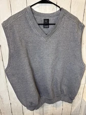 Nike Golf Pullover Sweater Vest Gray Ribbed Mens XL