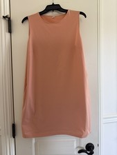 UNIQLO AIRism Peach Orange Shift Dress Sleeveless L