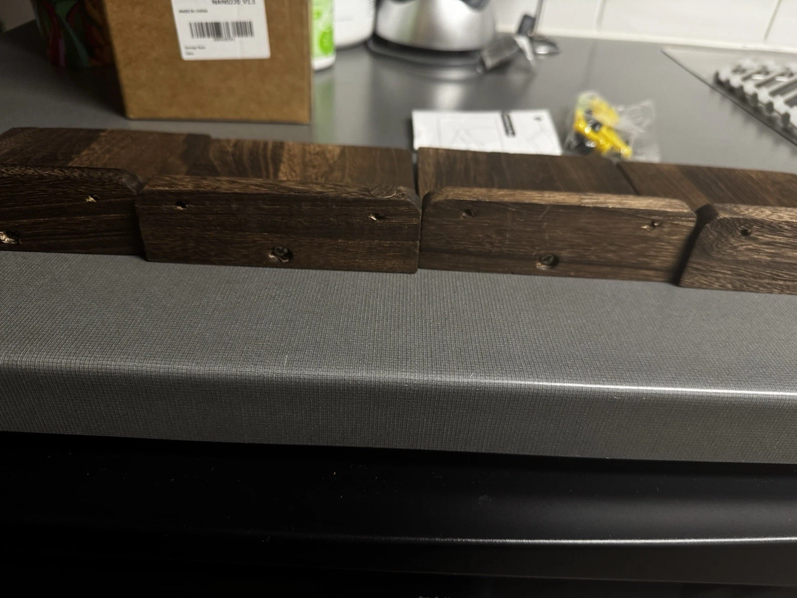 Fixwal Small Floating Shelves, 5X5 Inches Wall Shelf Set of 4, Rustic Wood Sm...
