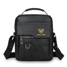 Shoulder Bag Mens PU Leather Business Messenger Bag Briefcase Travel Casual