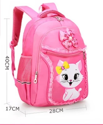 Kinder Rucksack Mädchen Rosa Katze Schultasche  - Bild 1 von 4