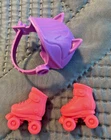 Vintage Barbie Club Chelsea Roller Skating Set mattel skates helmet accessories