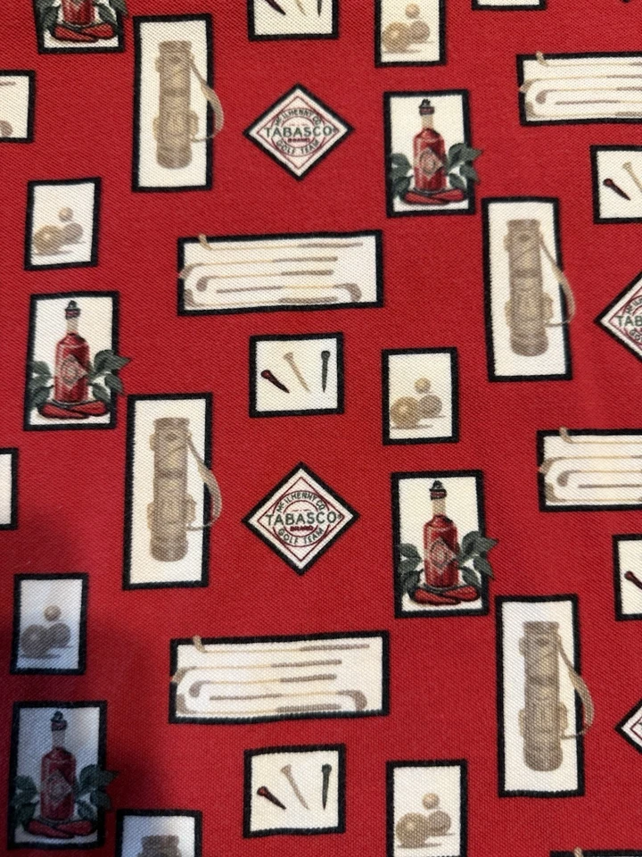 Camisa Polo Tabasco Para Hombre Grande Estampado Completo Rojo Golf Diseño Salsa Foto 3 de 4