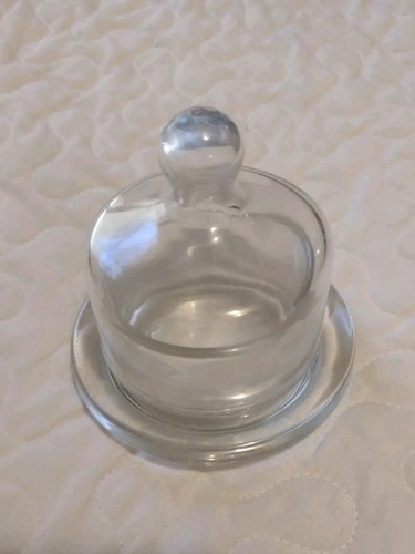 Candelabro votivo de cristal con cúpula de Princess House de colección nuevo en caja 1988 4" T 4" con - Imagen 2 de 9