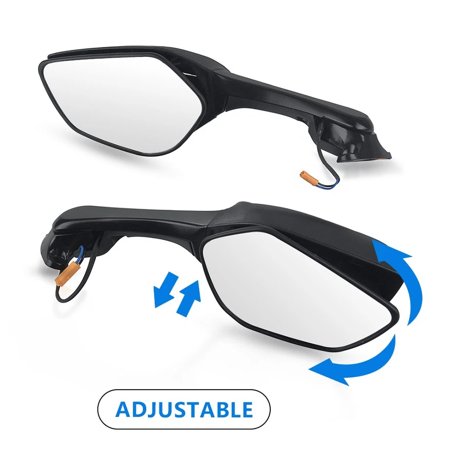 Moto Rétroviseur Miroir LED Clignotant Rétroviseur pour Kawasaki ZX-10R - Photo 2/4