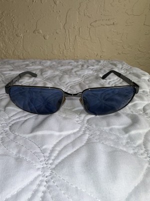 Emporio Armani Sunglasses 1144 Rectangular w/Blue Glass Lenses made in Italy