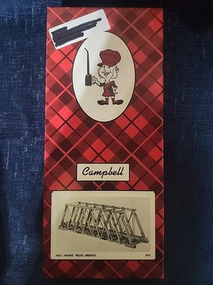 Campbell Scale Models  305, Howe Truss Bridge, HO Scale, New, Builders Kit