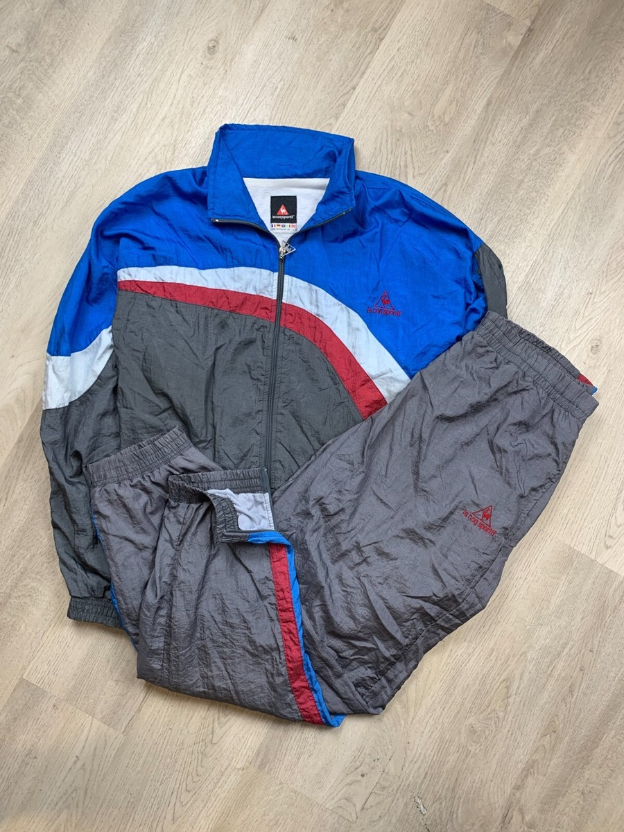 Le Coq Sportif 90s Vintage Mens Nylon Track Suit Jacket + Le Coq Sportif 90s Vintage Mens Nylon Track Suit Jacket +