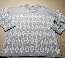 Vintage Orvis Women’s XLarge Argyle Sweater Made in USA Knit 90’s