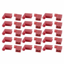 30Pcs Flag Crimp Terminals Female Nylon Fully Insulated Wire Connectors Red