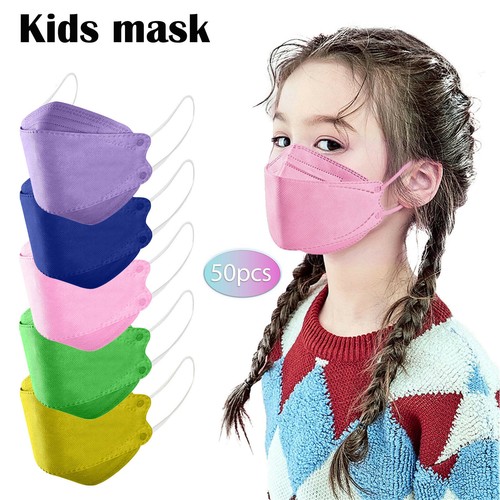 50x KF94 Kids Face Mask 3D Fish Type 4-Layer Masks Navidad Covering Mouth - Picture 34 of 94