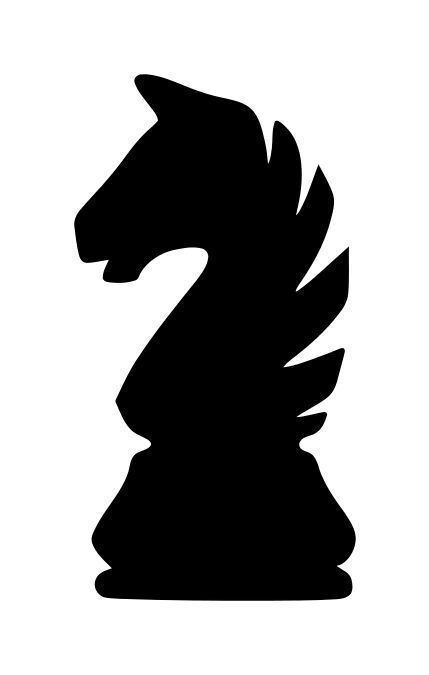 Knight Chess Piece Decal #1 2x3.5 Choose Color 