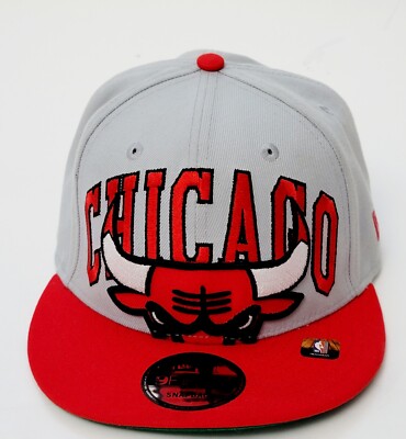 Chicago Bulls NEW ERA Gray Red Tip-Off Two-Tone 9FIFTY Snapback Hat NBA One Size