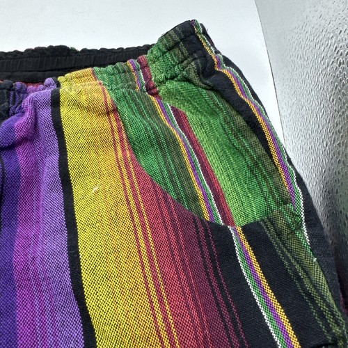 Staring At Star Women's Bootie Short Multicolor Bohemia Size Large 100% Cotton - Picture 7 of 12