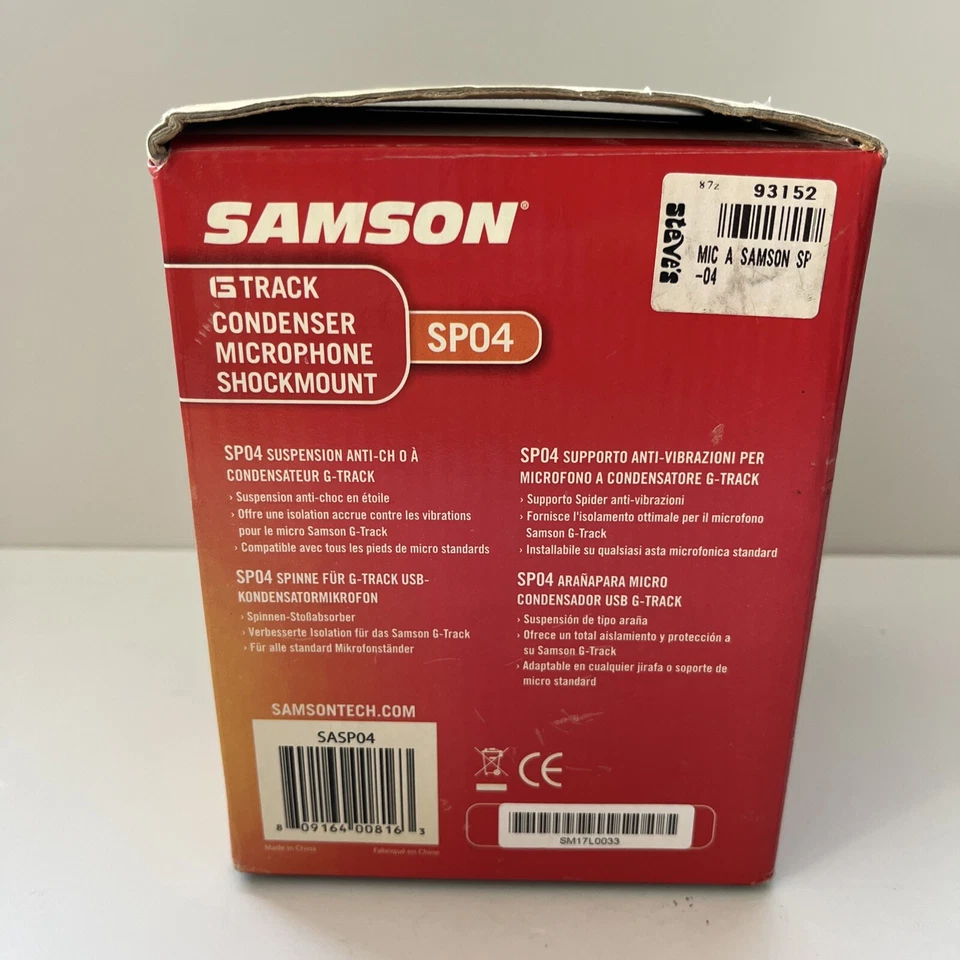 Samson SP04 Spider G-Track Condensador USB Micrófono Montaje Amortiguador con Recorte Nuevo Foto 3 de 4
