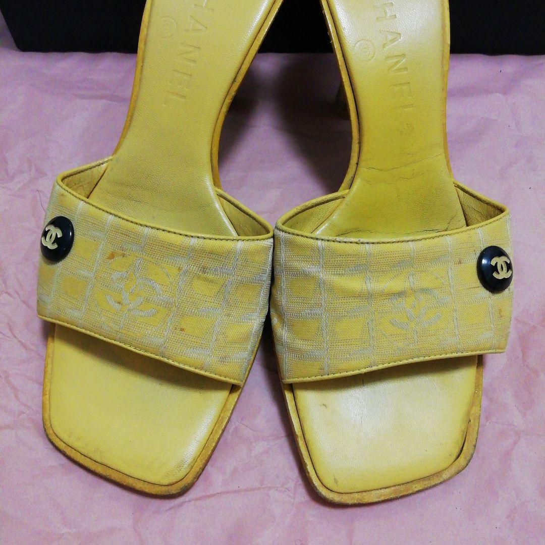 シャネルサンダル黄色 Chanel mule sandals yellow size 36 | eBay