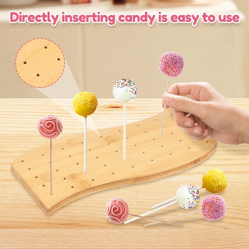Food Skewer Holder Wood Skewer Holder Display 45 Holes Skewer Display tysva - Picture 4 of 11