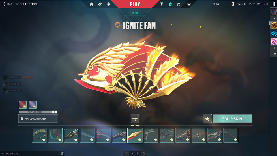 Valorant ep8 immo 300k vp spent account with 300 lvl 200 skin lol