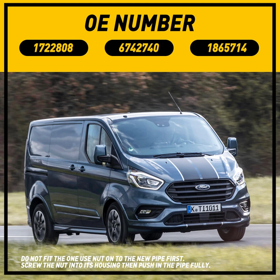 High & Low Pressure Power Steering Pipe Set For Ford Transit Custom 2.2L 1722808 - Image 3 of 4