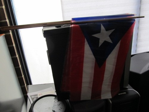 PUERTO RICO FLAGS - 17" X 11" VINYL / PLASTIC FLAG on 26" STICKS . qty 7 - Picture 2 of 3