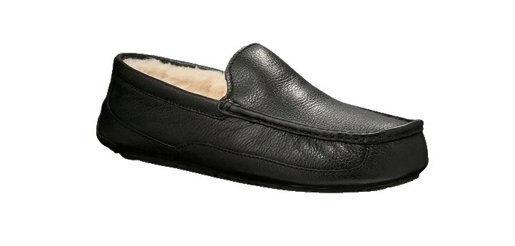 Zapatillas Negro superior de cuero para hombres