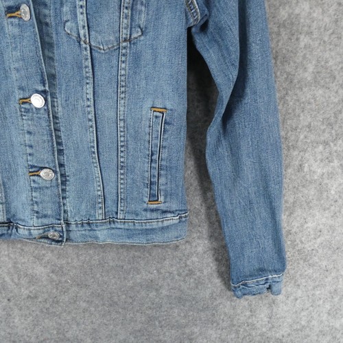Levi's Jean Jacket Girls Small Denim Med Wash Trucker Button Up - Picture 5 of 12