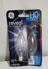 GE Reveal Decorative HD Light 2 Bulb s PC:48714 60w Clear Finish