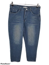 MissLook Jeans Womens Large Straight High Rise Blue Denim