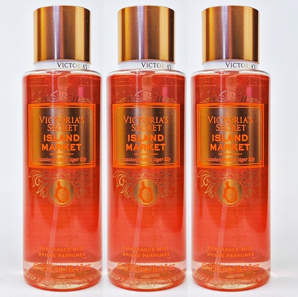 3 Victoria's Secret ISLAND MARKET Fragancia Bruma Cuerpo Spray Perfume 8.4