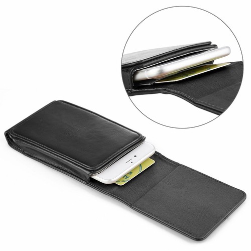 Vertical Genuine Leather Case Cover Pouch Holster Belt Loop For iPhone XS Max XS - Picture 6 of 22