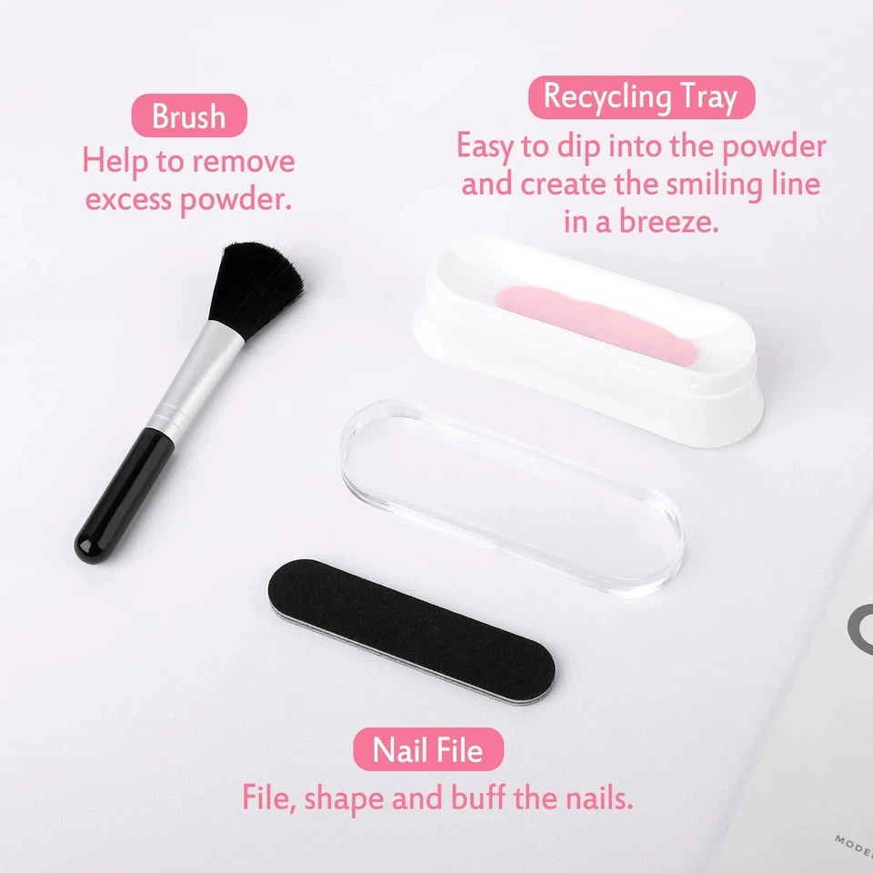 20 Colores Invierno Coral Inmersión Polvo y Base Capa Superior para Arte en Uñas Salón Regalos Foto 3 de 4