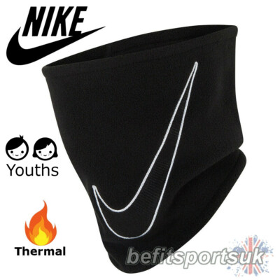 NIKE SNOOD NECK WARMER BLACK YOUTHS KIDS YOUTHS WARM THERMAL FLEECE SCARF  FACE UK