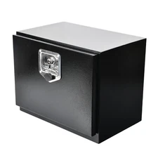 Black Steel 18"x12"x14" Underbody Truck Tool Box Flatbed Trailer Storage w/Lock