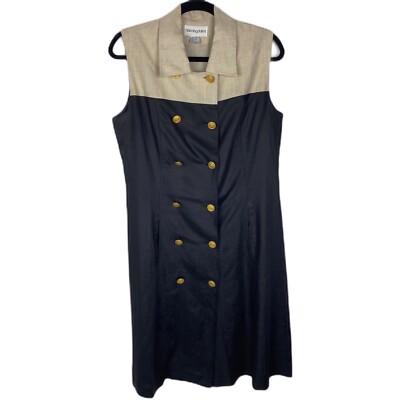 linen cutout dress Linen Blend Pinstripe Cutout Midi Dress | Fit and Flare main image 0