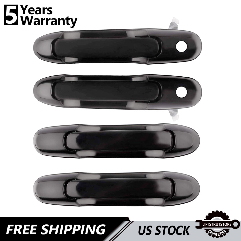 4-Piece Black Exterior Door Handle Set For 1998-2003 Toyota Sienna - Front & Rear, Left & Right (AM Autoparts)
