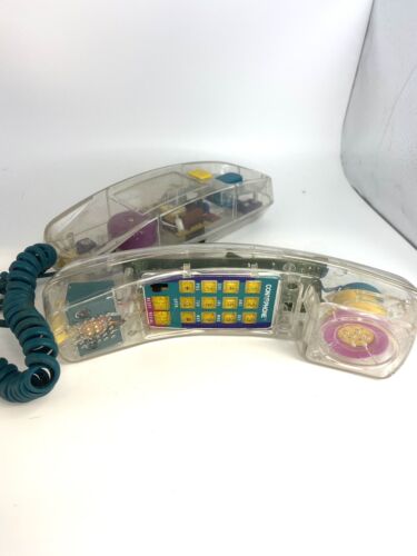 Retro Vintage 1980-90's Conair Clear Model SW205 Push Button Telephone UNTESTED